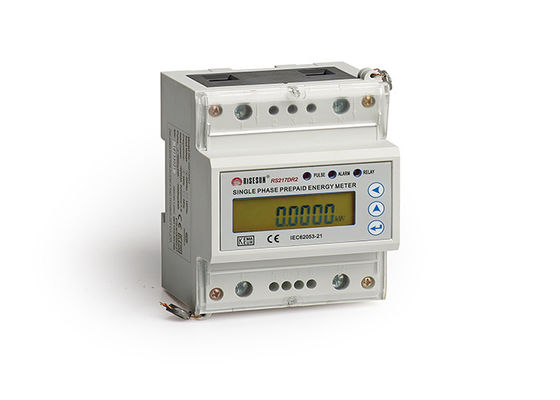 Fase monofásica Ami Electric Meter do medidor do Kwh do trilho do ruído do IEC 62053 10 80 um 50 60 hertz