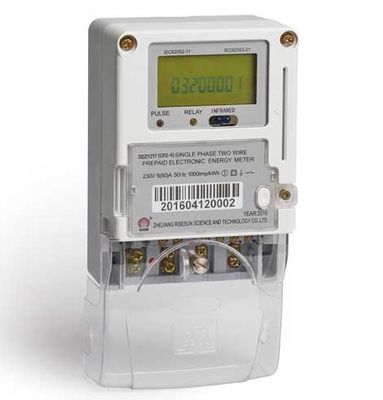Smart Card baseou o medidor pagado antecipadamente da energia da fase monofásica com Rs485 pagou antecipadamente o medidor de luz