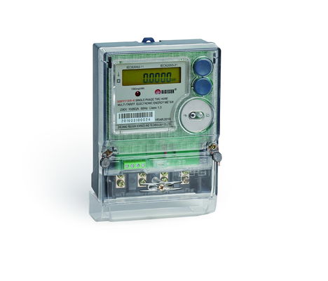 Medidor do consumo de potência da fase monofásica 220v do medidor da energia da tarifa de ASIC LCD SMT multi